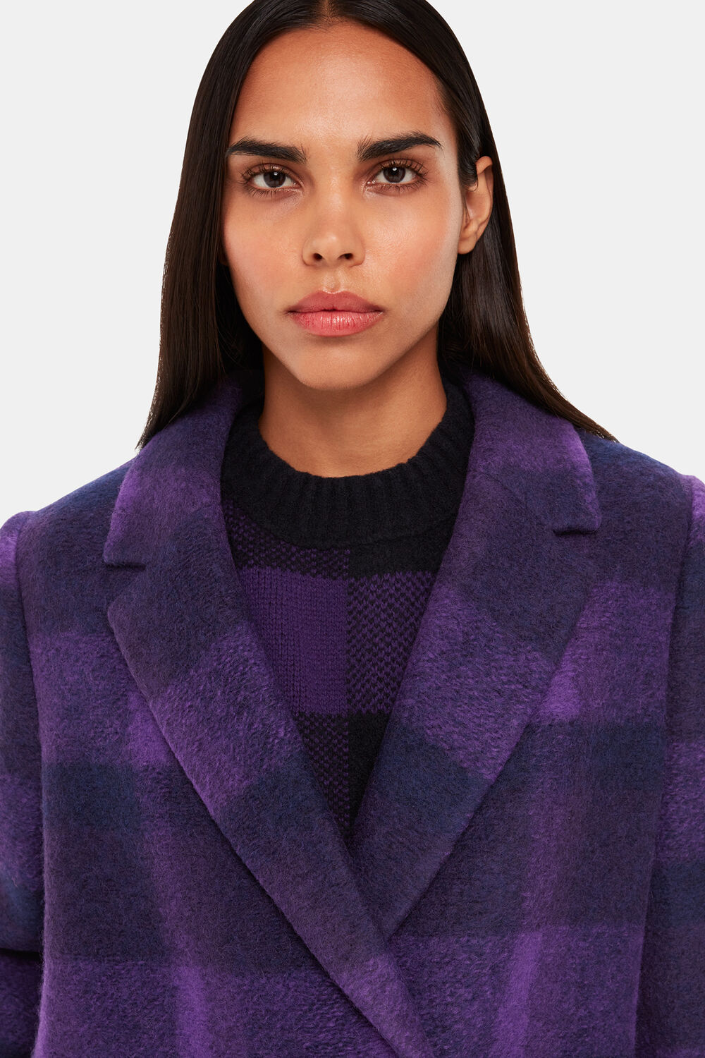 Camila Wool Check Coat