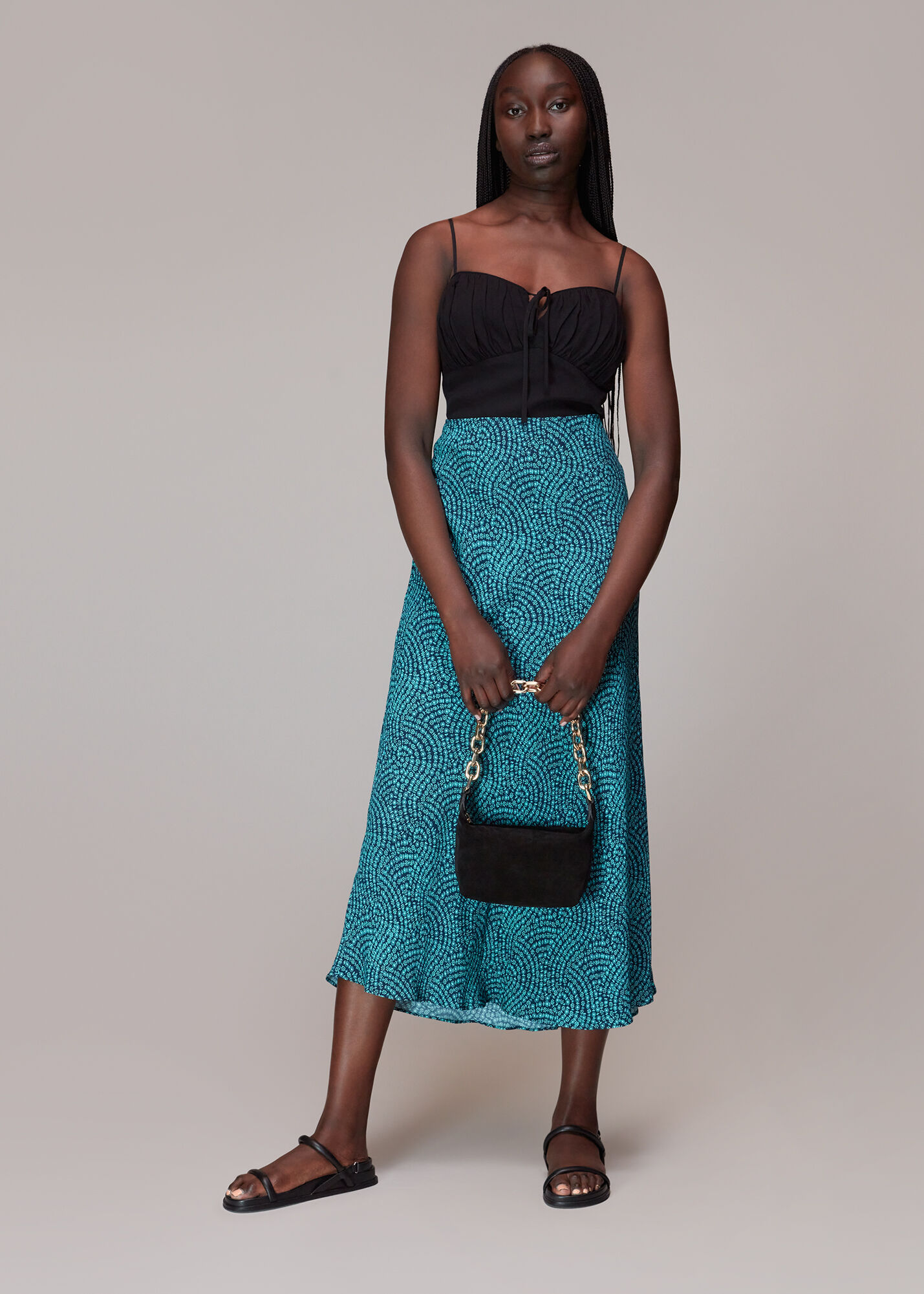 Warehouse daisy bias hot sale cut skirt