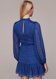 Warped Star Print Dobby Dress