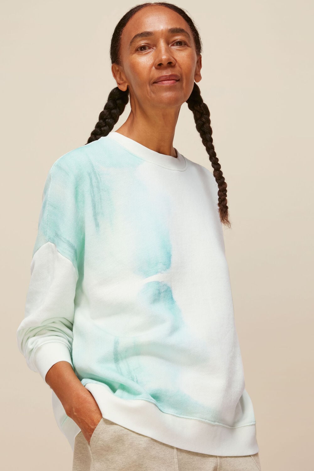 Tie Dye Cotton Sweatshirt