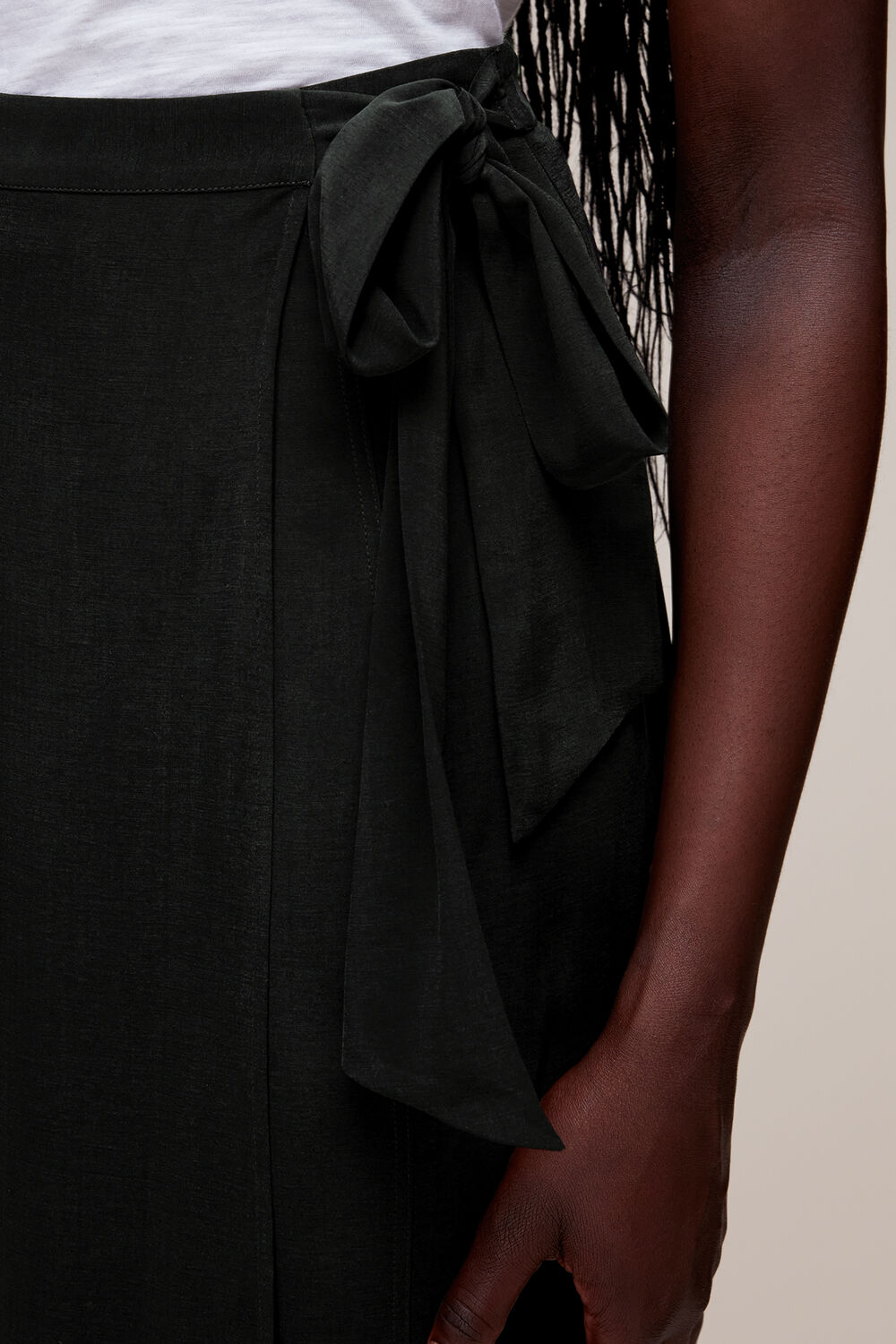 Black Charlie Wrap Skirt