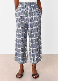 Hatch Squares Cropped Trouser