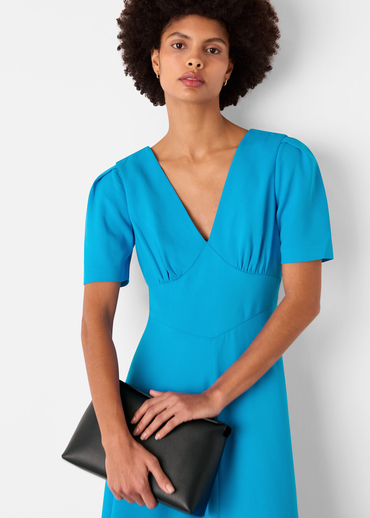 Panel Detail V-Neck Maxi Dress
