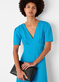 Panel Detail V-Neck Maxi Dress