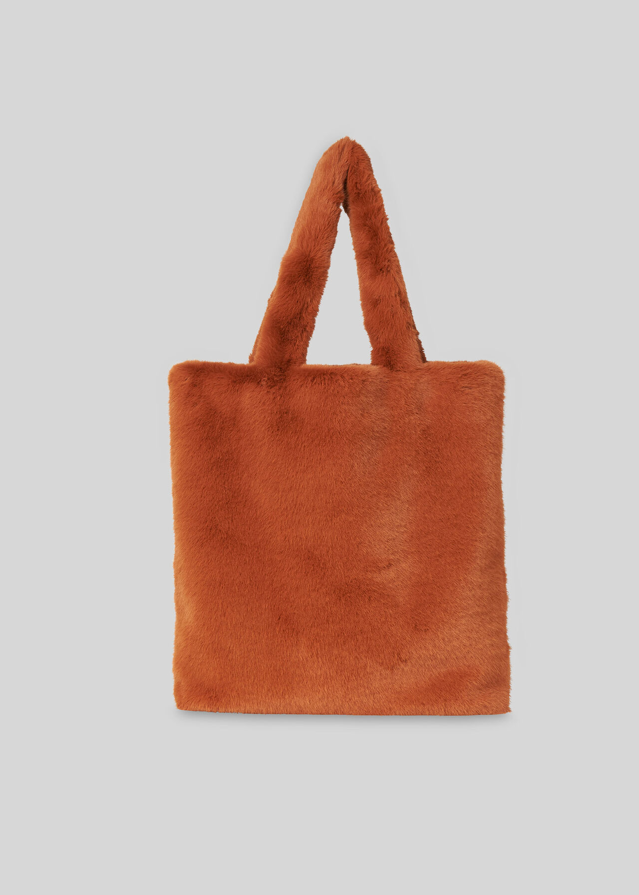 Hattie Faux Fur Tote Brown