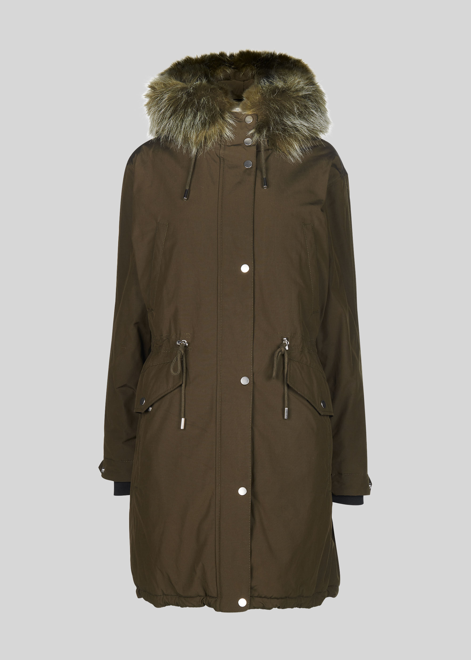 Whistles karlie waxy parka khaki outlet