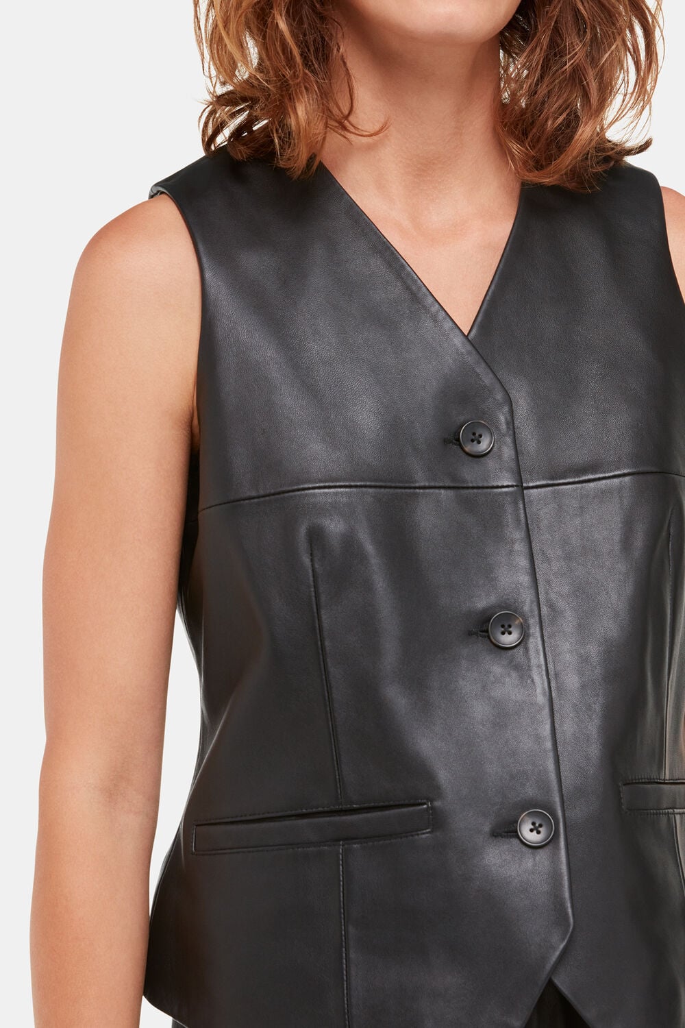 Catrin Leather Waistcoat