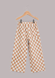 Checkerboard Wide Leg Trouser