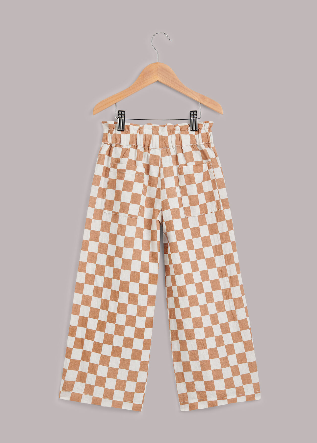 Checkerboard Wide Leg Trouser