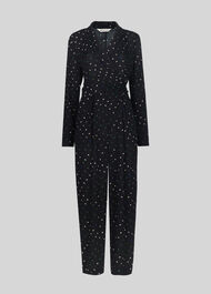 Star Print Jumpsuit Black/Multi