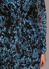 Wood Tiger Print Midi Dress
