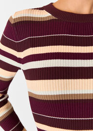 Multi Stripe Crew Neck Knit