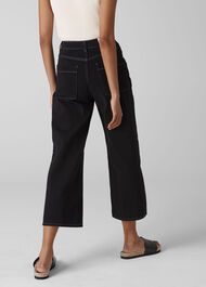 Gabi Contrast Stitch Jean Black