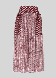 Woodblock Print Skirt Multicolour