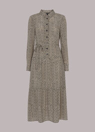 Clover Print Shirt Dress