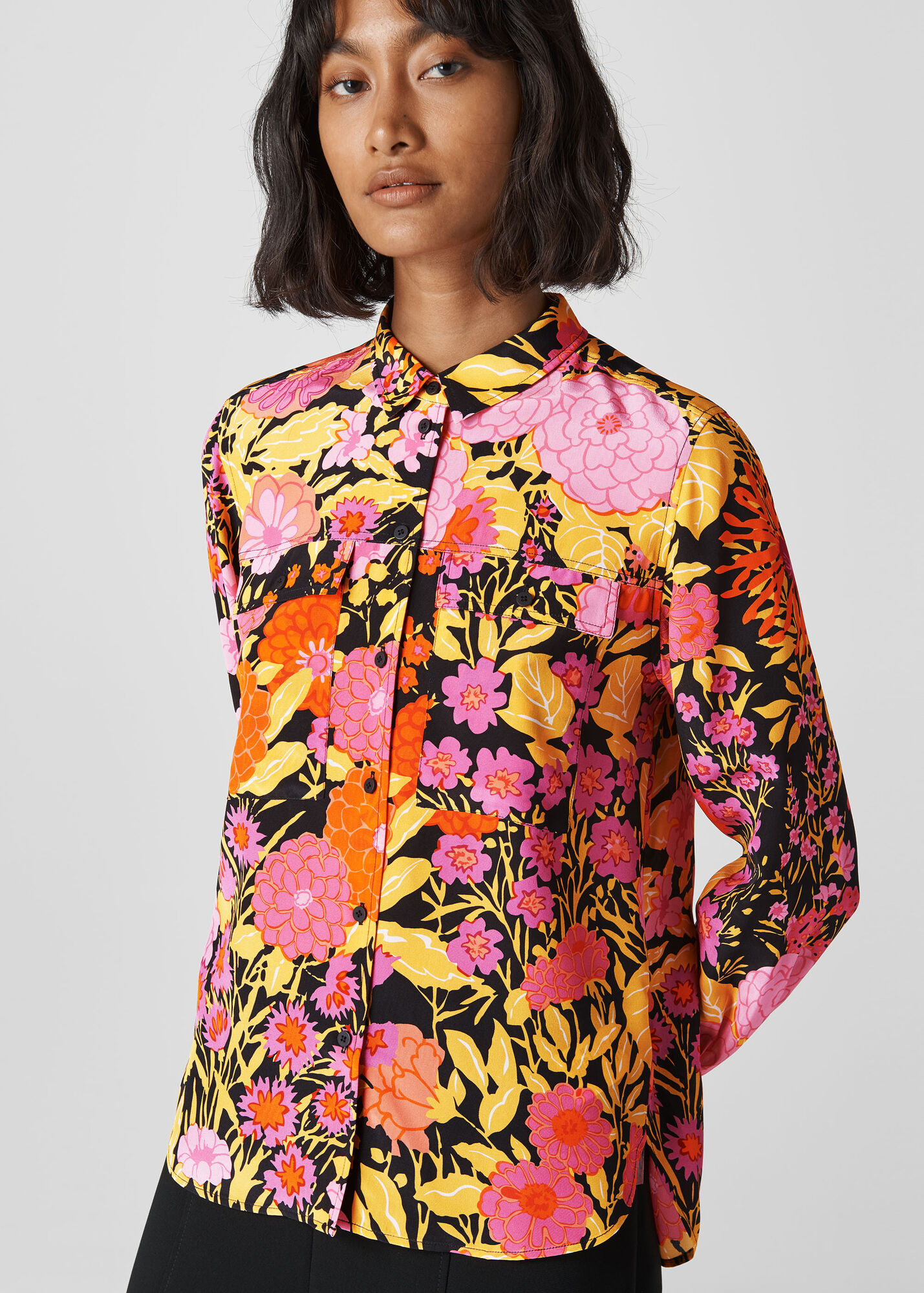 Multicolour Luella Bloom Silk Shirt | WHISTLES