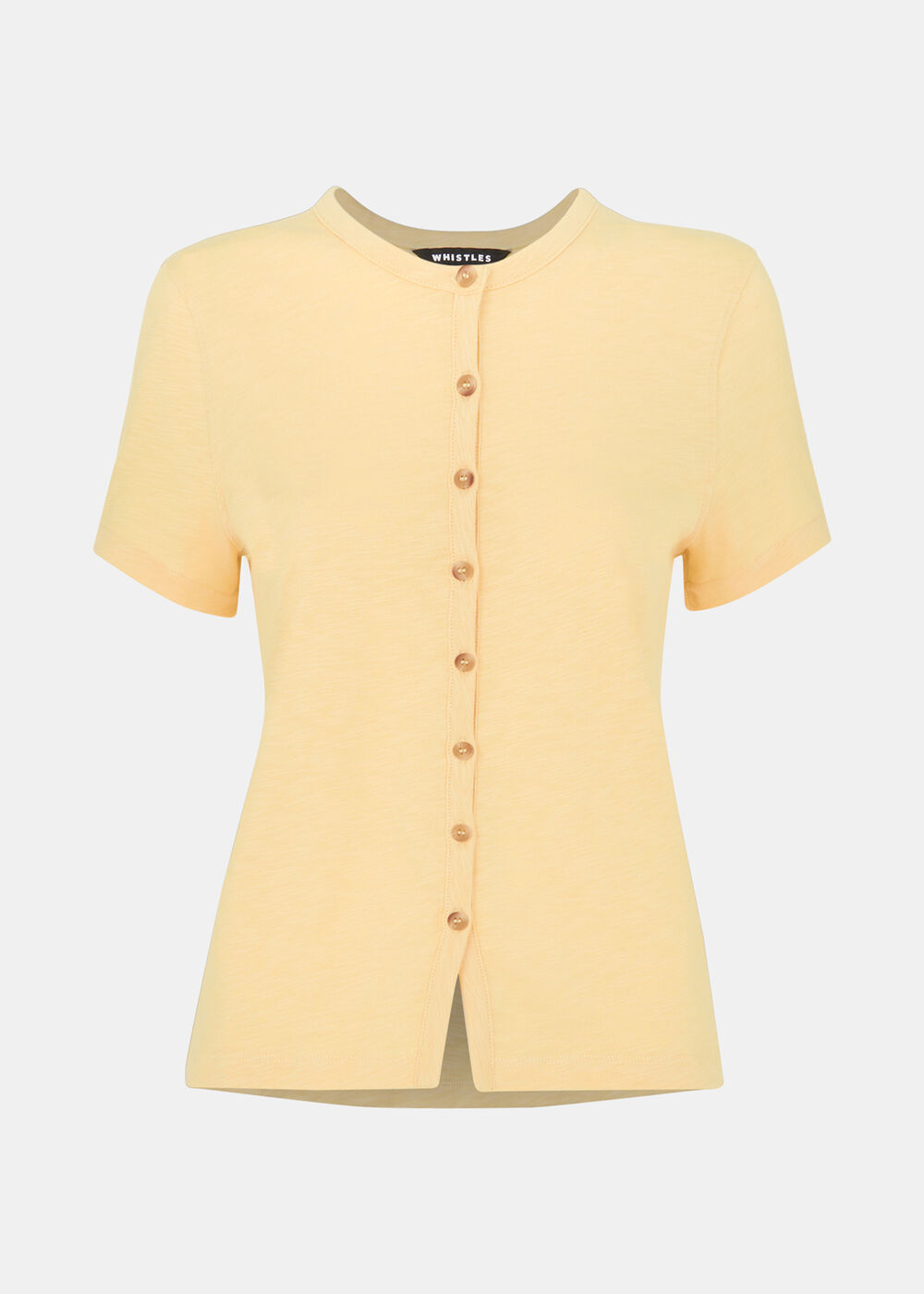 Isla Round Neck Button Tee