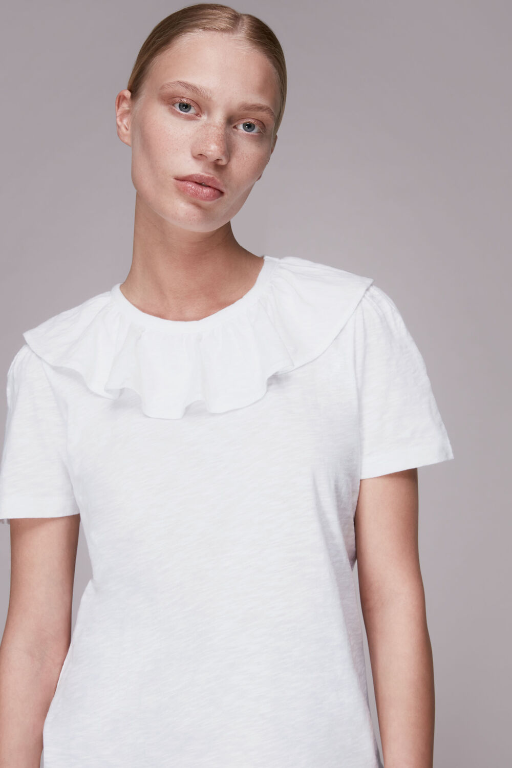 Frill Neck Collar Tee