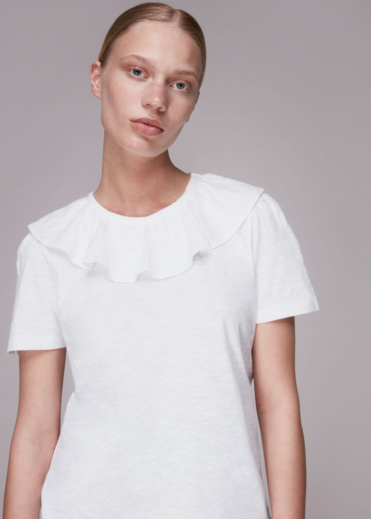 Frill Neck Collar Tee