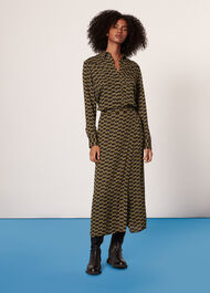 Tangle Check Wrap Skirt