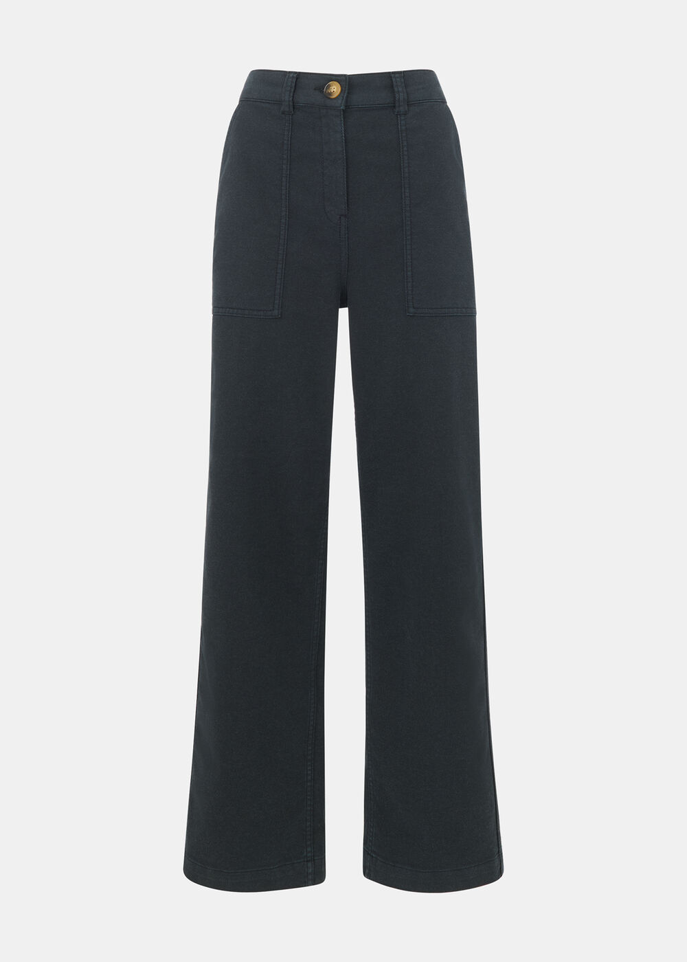 Cotton Wide Leg Trouser