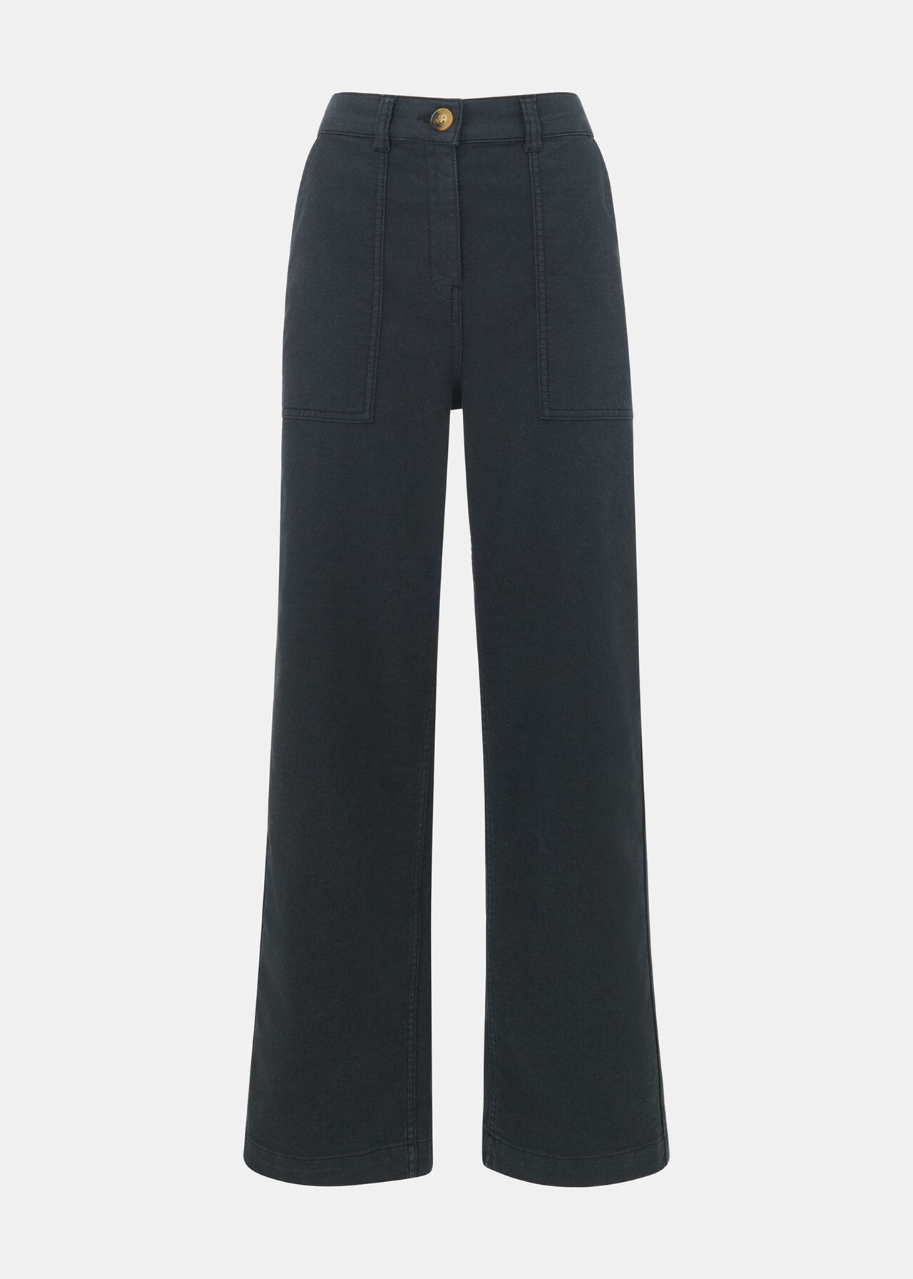 Cotton Wide Leg Trouser
