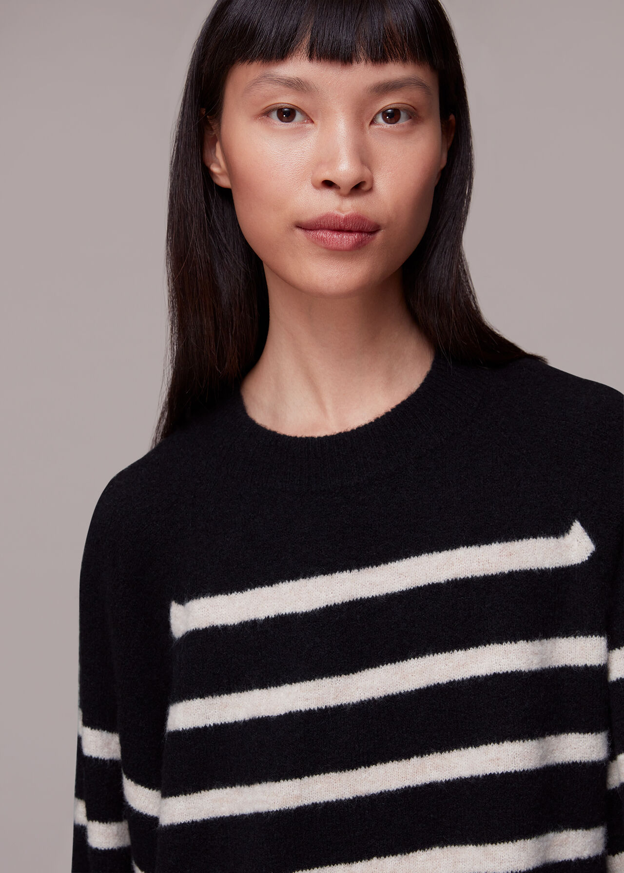 Stripe Crew Neck Knit Dress