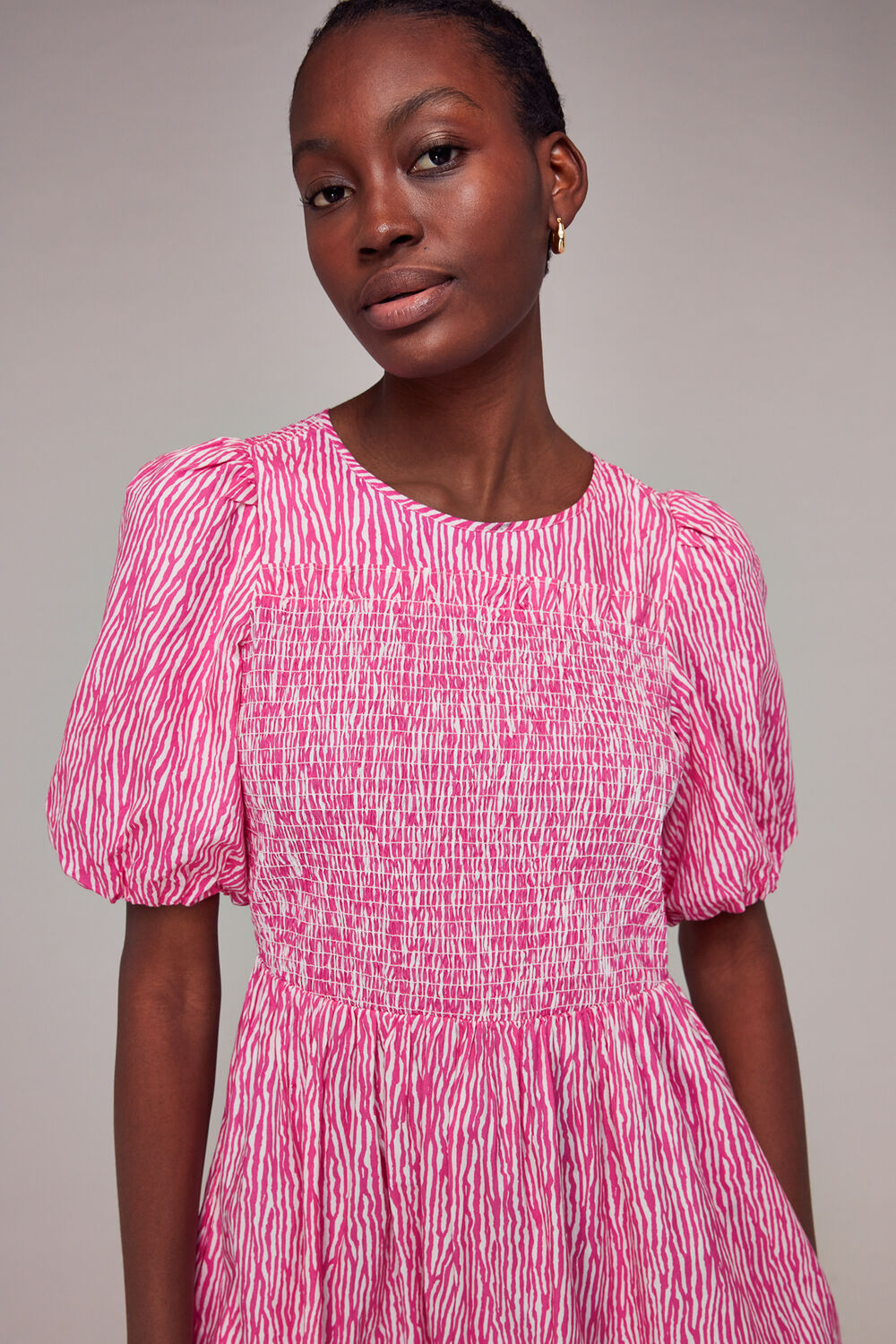 Uneven Lines Midi Dress