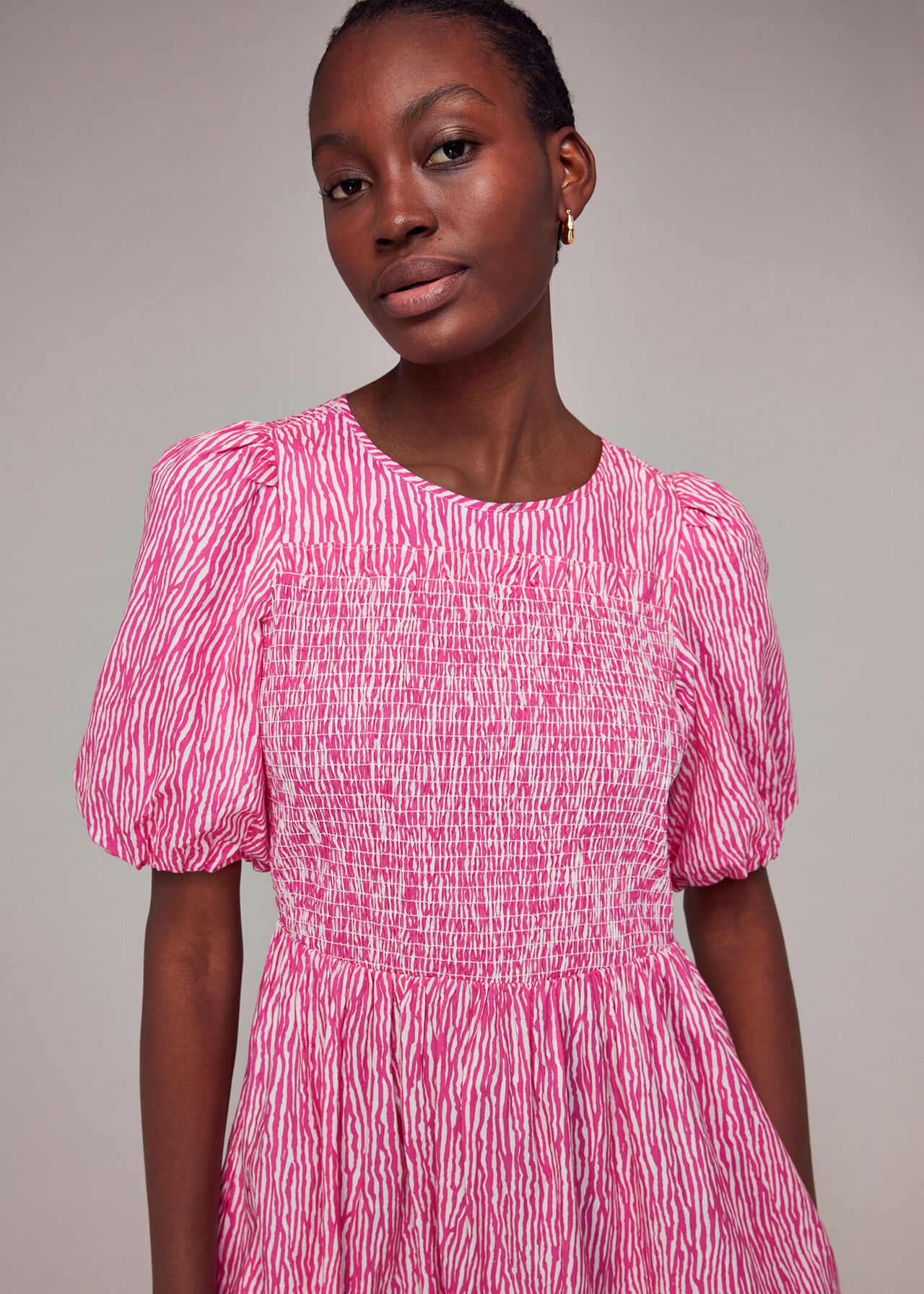 Uneven Lines Midi Dress