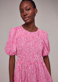 Uneven Lines Midi Dress