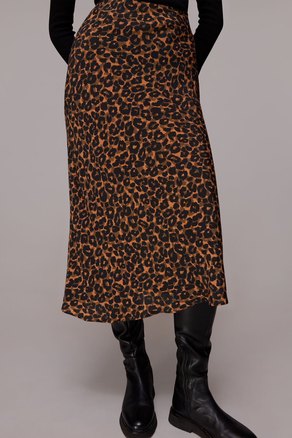 Classic Leopard Bias Cut Skirt