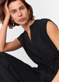 Sleeveless Drawstring Jumpsuit