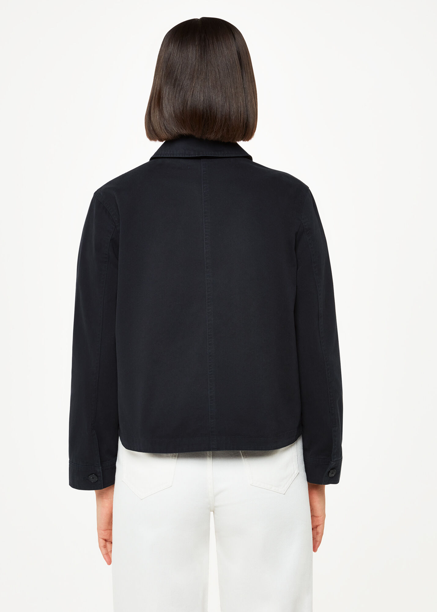 Casual Jacket with Front Pockets in Black Whistles