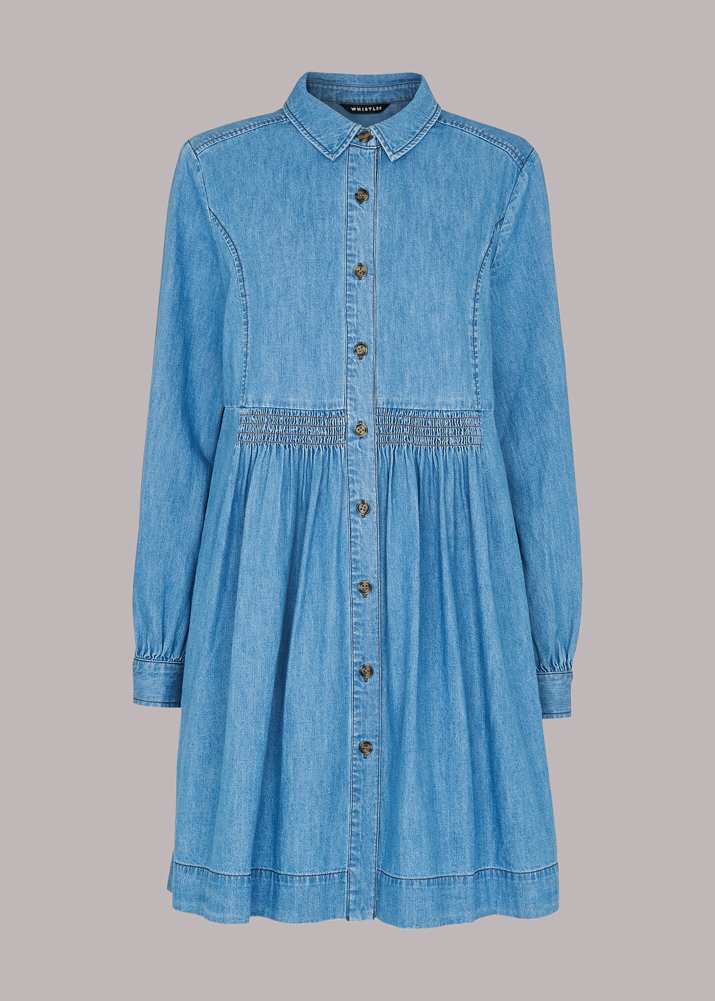 Denim Chambray Dress WHISTLES