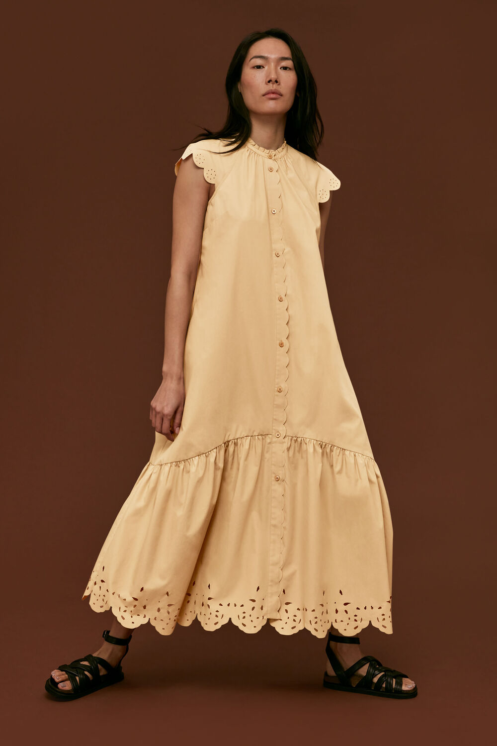 Elsie Broderie Shirt Dress