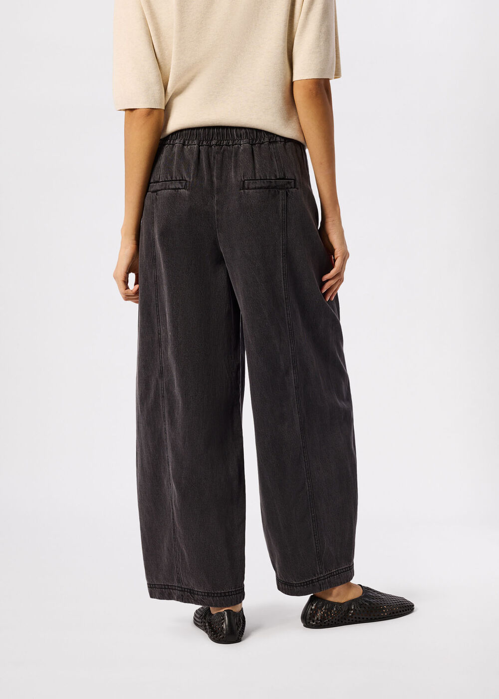 Casual Denim Barrel Trouser
