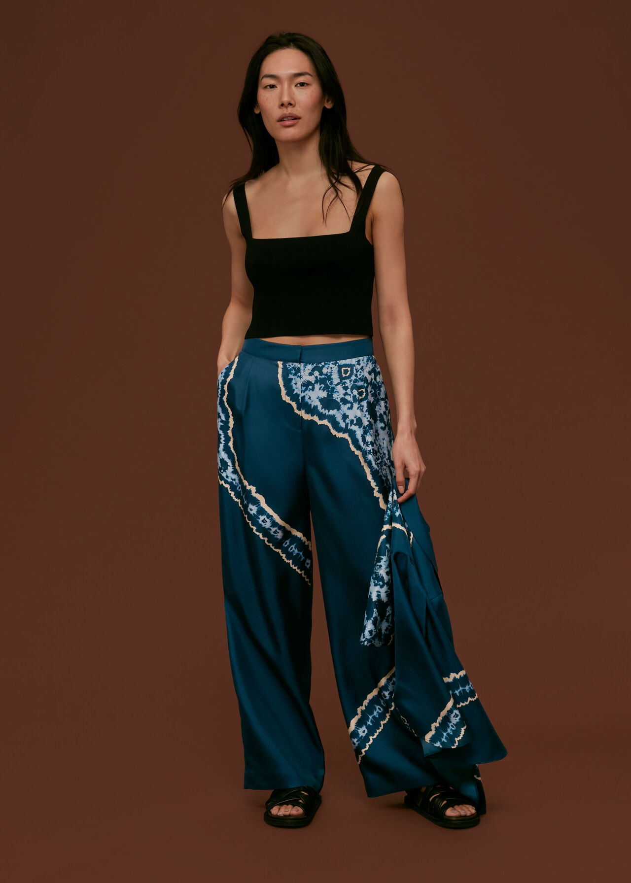 Silk Tie Dye Trouser