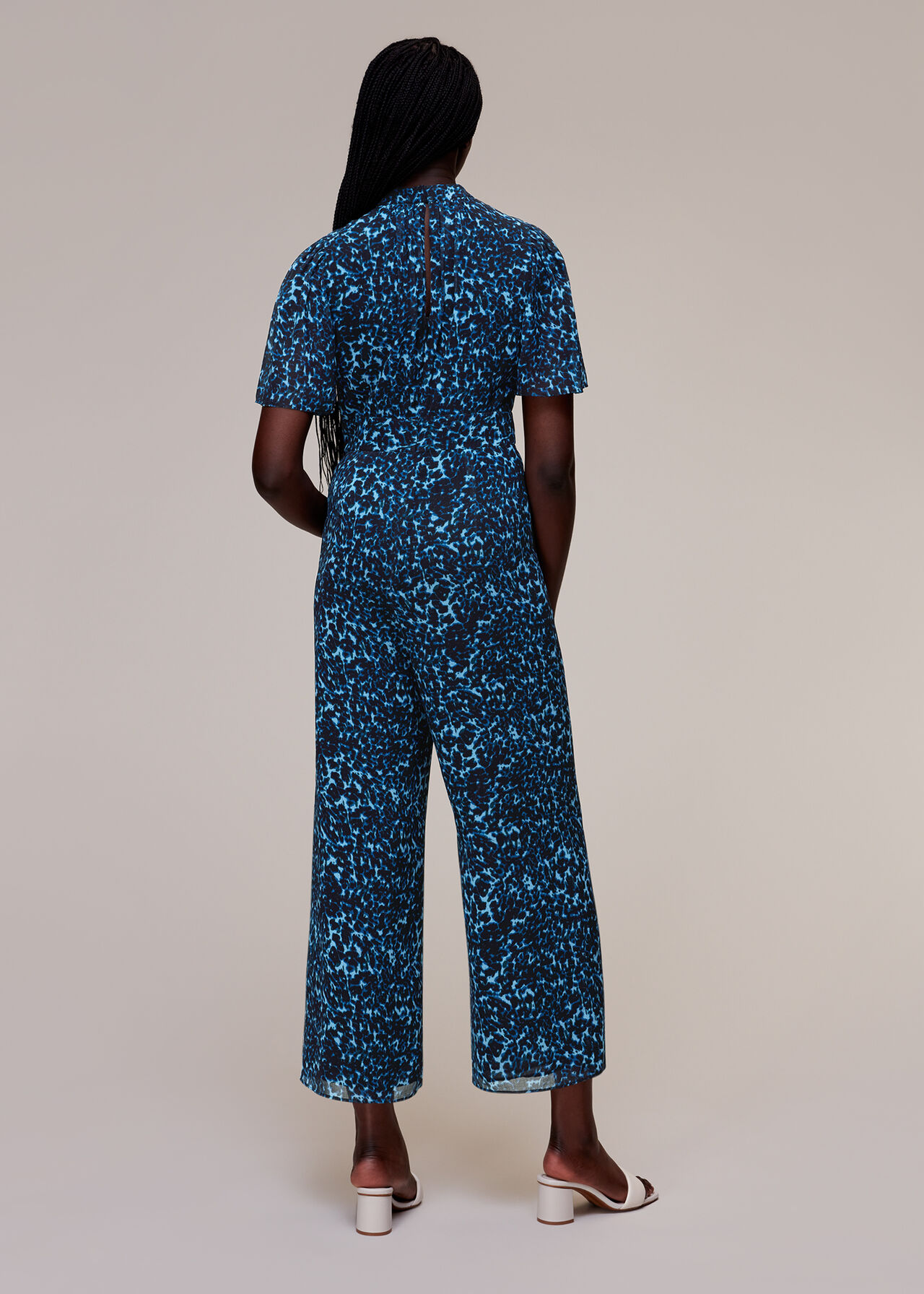 Brushed Leopard Print Jumpsuit