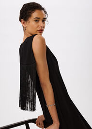 Fringe Back Midi Dress