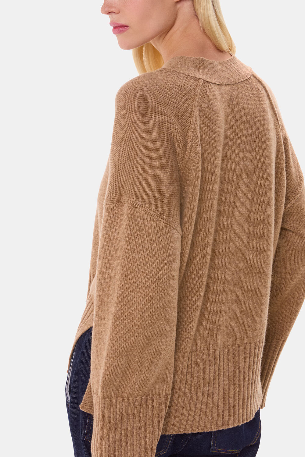 Cashmere Blend Ribbed Cardigan
