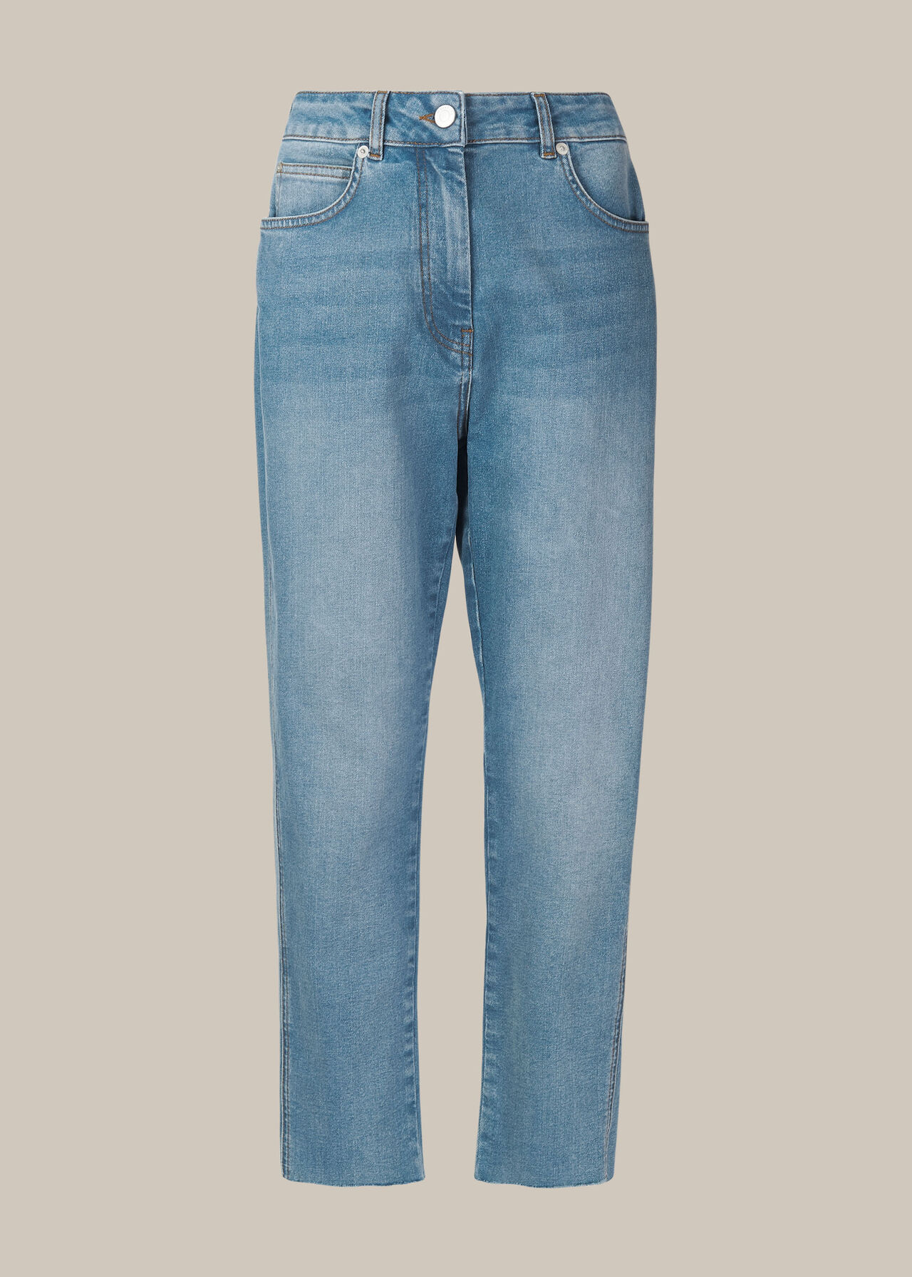 Stretch Slim Frayed Jean