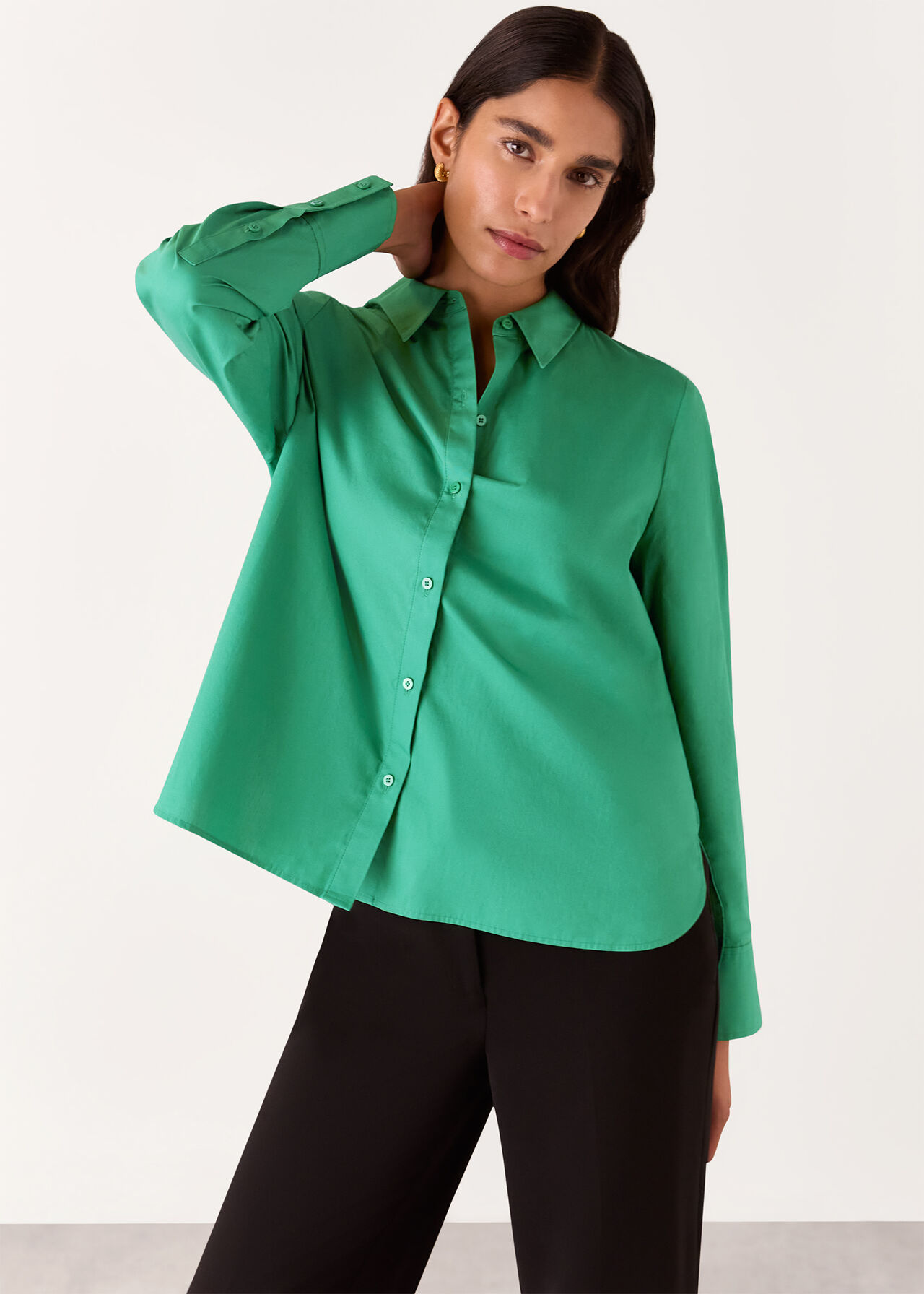 Whistles Boxy Cotton Shirt