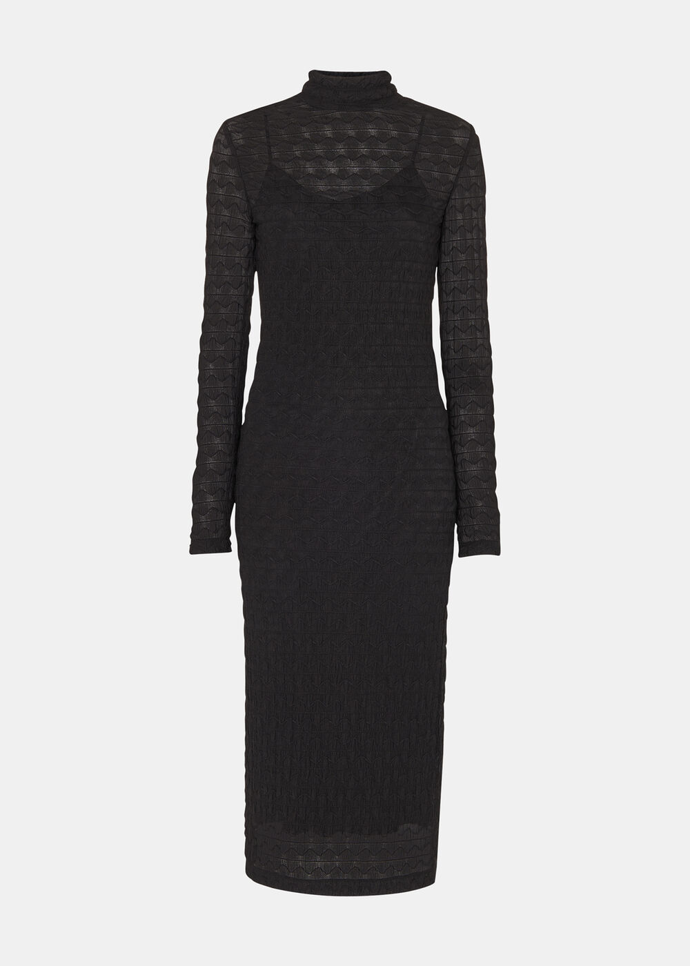 Textured Long Sleeve Dress