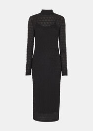 Textured Long Sleeve Dress