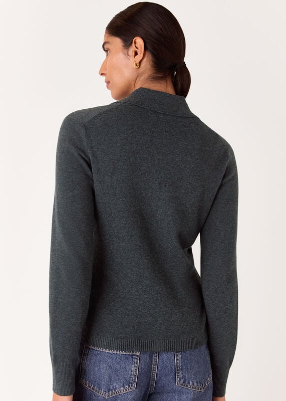 Dark Grey Phoebe Knit Shirt