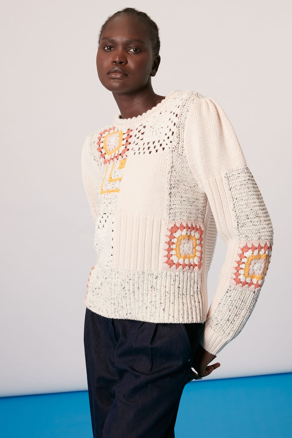 Patchwork Crochet Jumper