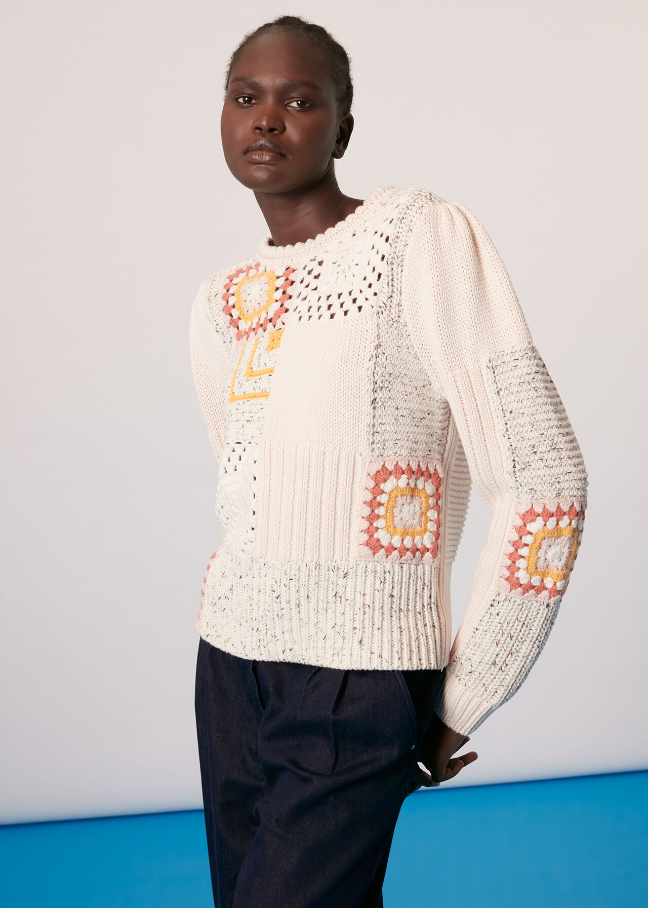 Patchwork Crochet Jumper