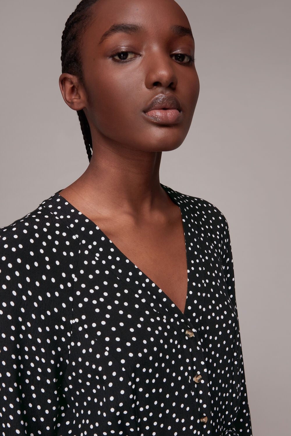 Black and White Lottie Spot Printed Jumpsuit