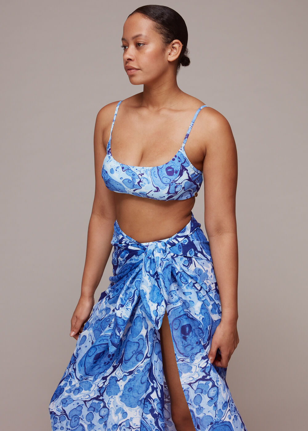 Mia Marble Print Beach Sarong