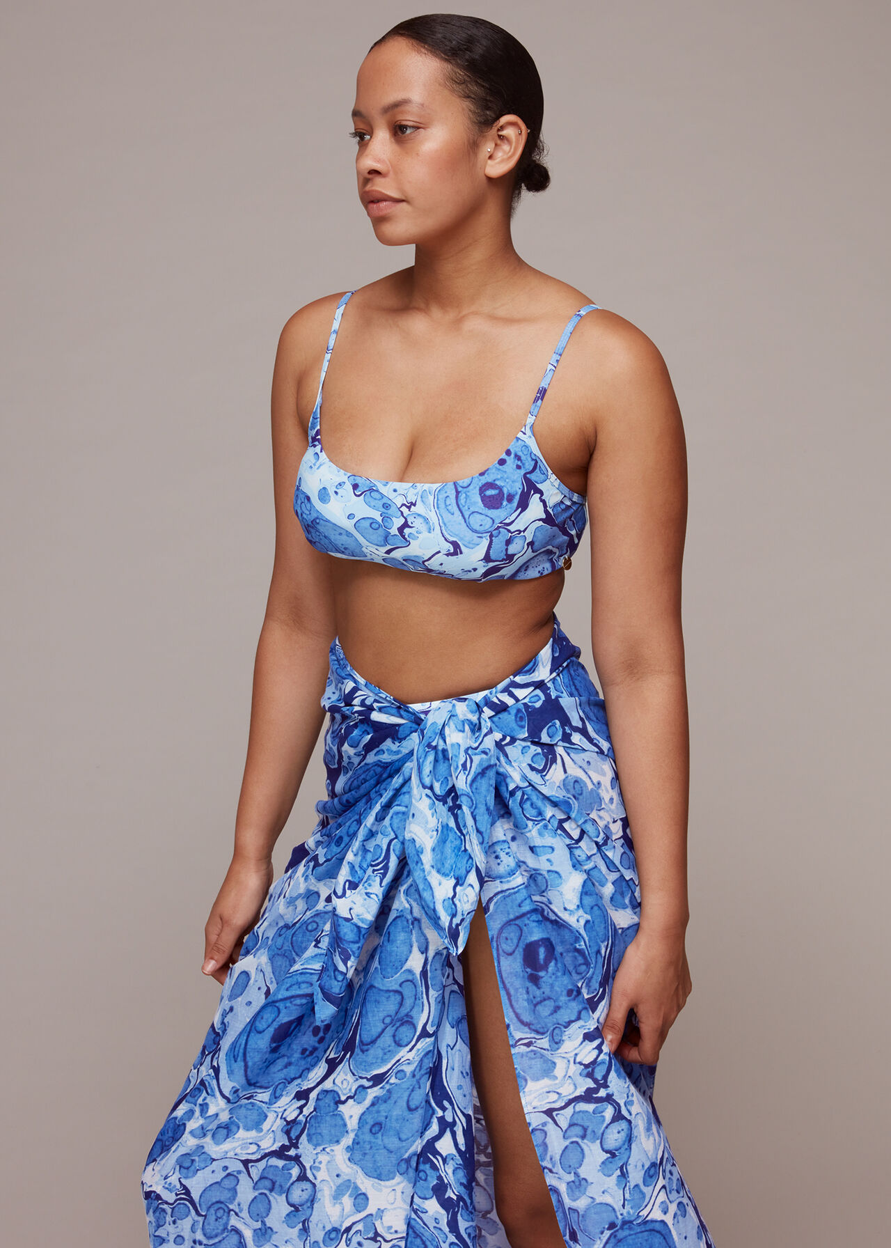 Mia Marble Print Beach Sarong